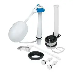 GENERICO - Kit Estanque Wc Fitting Universal Descarga Y Fijaciones Fose - Blanco