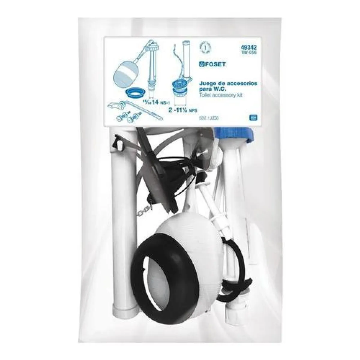 GENERICO - Kit Estanque Wc Fitting Universal Descarga Y Fijaciones Fose
