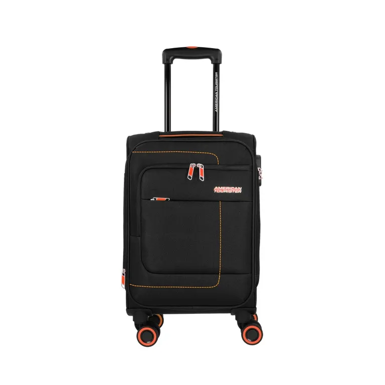 Maleta de Cabina Journify Pequena Negra Blanda Expandible Negro S