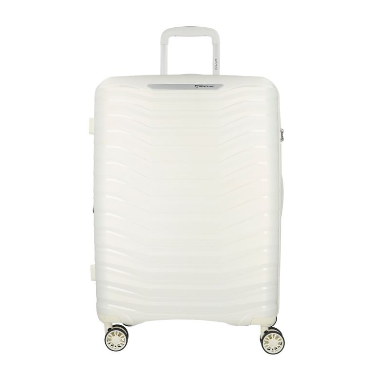 Maleta de Viaje Titanium Grande Blanca Rigida Expandible Blanco L