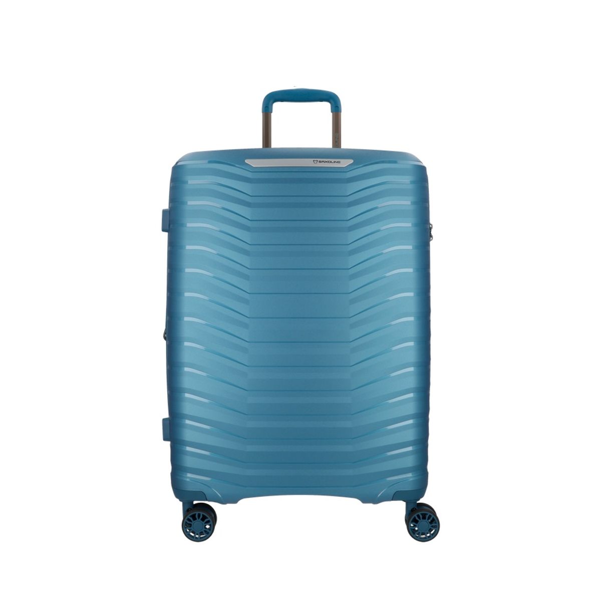 SAXOLINE - Maleta de Viaje Saxoline Titanium Mediana Azul Rígida Expandible