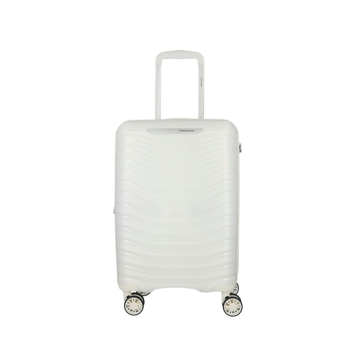 SAXOLINE - Maleta de Cabina Saxoline Titanium Pequeña Blanca Rígida Expandible