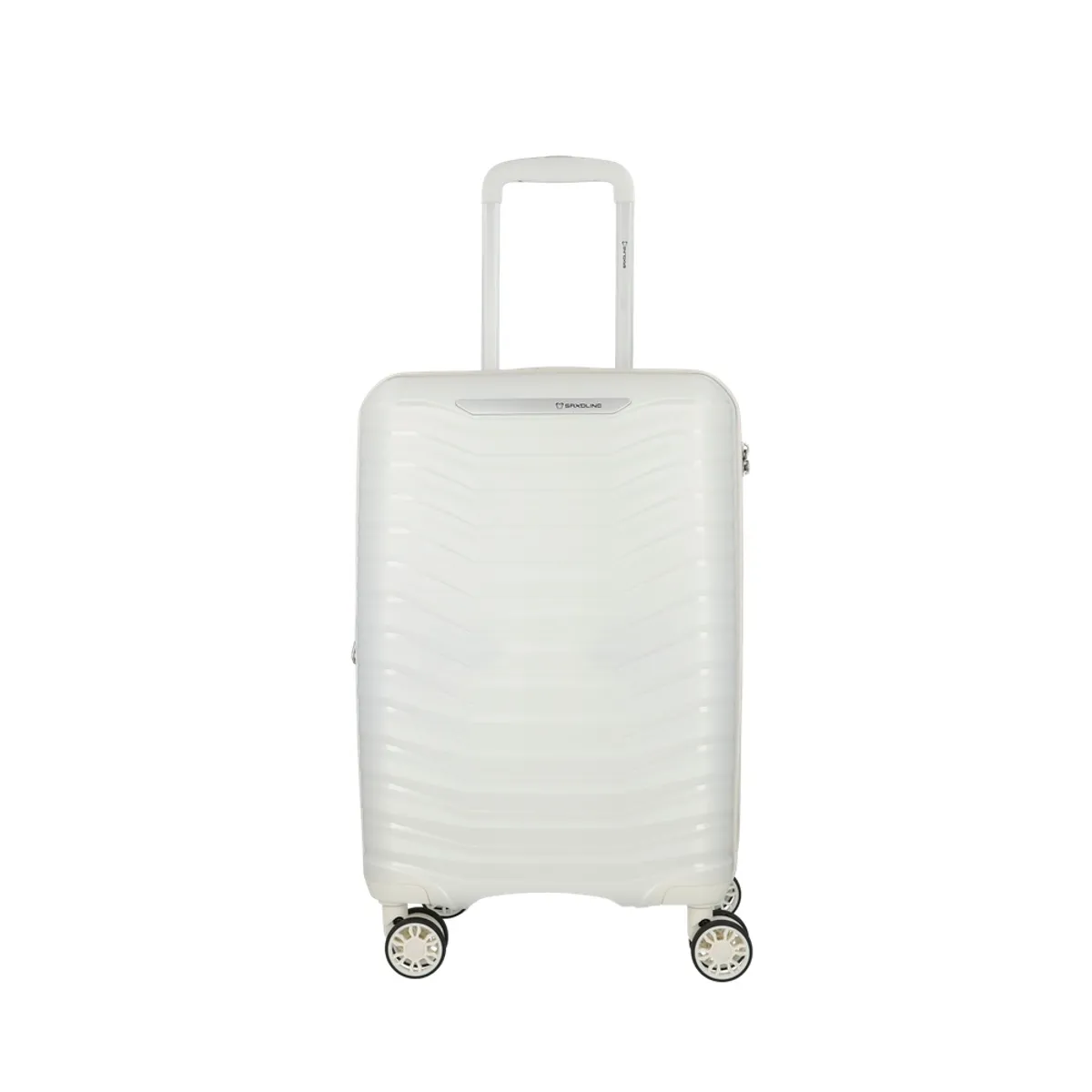 SAXOLINE - Maleta de Cabina Saxoline Titanium Pequeña Blanca Rígida Expandible