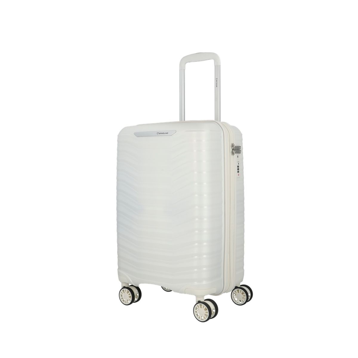 SAXOLINE - Maleta de Cabina Saxoline Titanium Pequeña Blanca Rígida Expandible