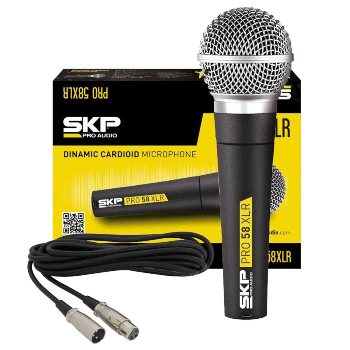 SKP - Microfono Vocal Dinamico SKP PRO-58XLR - Negro