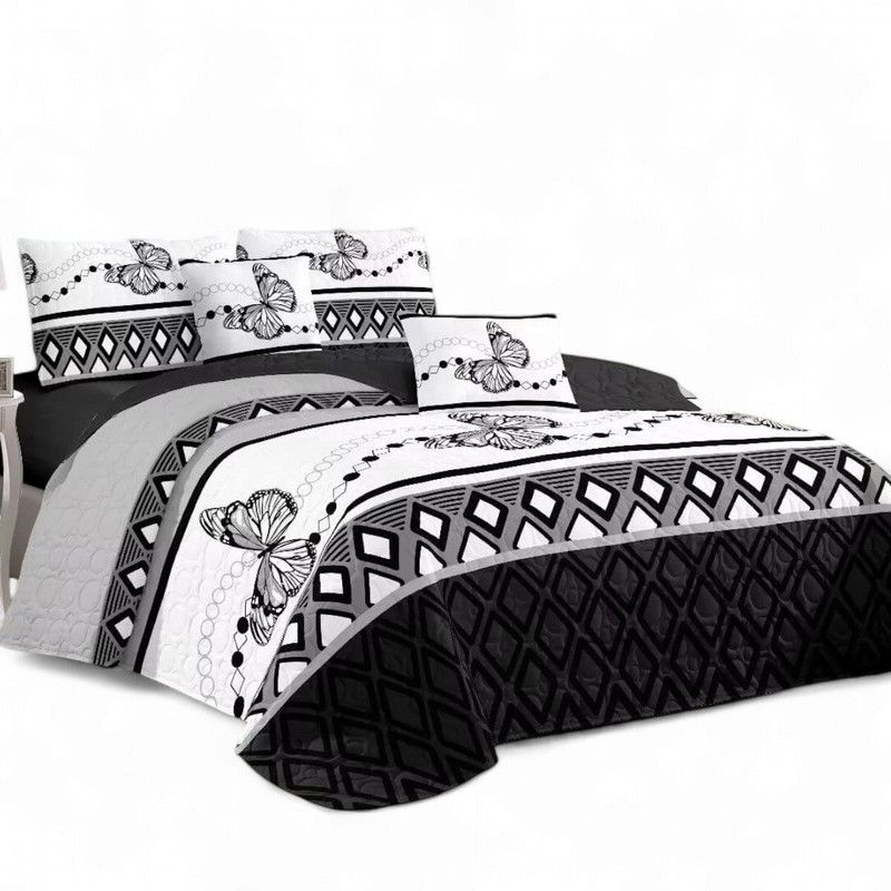GENERICO - Cubrecama Quilt De Verano 2 Plazas + 2 Funda Medida 230x250cm