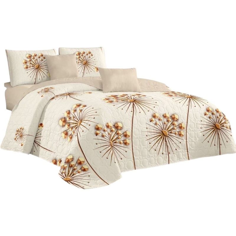 GENERICO - Cubrecama Quilt De Verano 2 Plazas + 2 Funda Medida 230x250cm