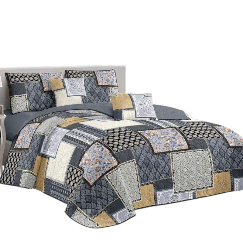 GENERICO - Cubrecama Quilt De Verano 2 Plazas + 2 Funda Medida 230x250cm