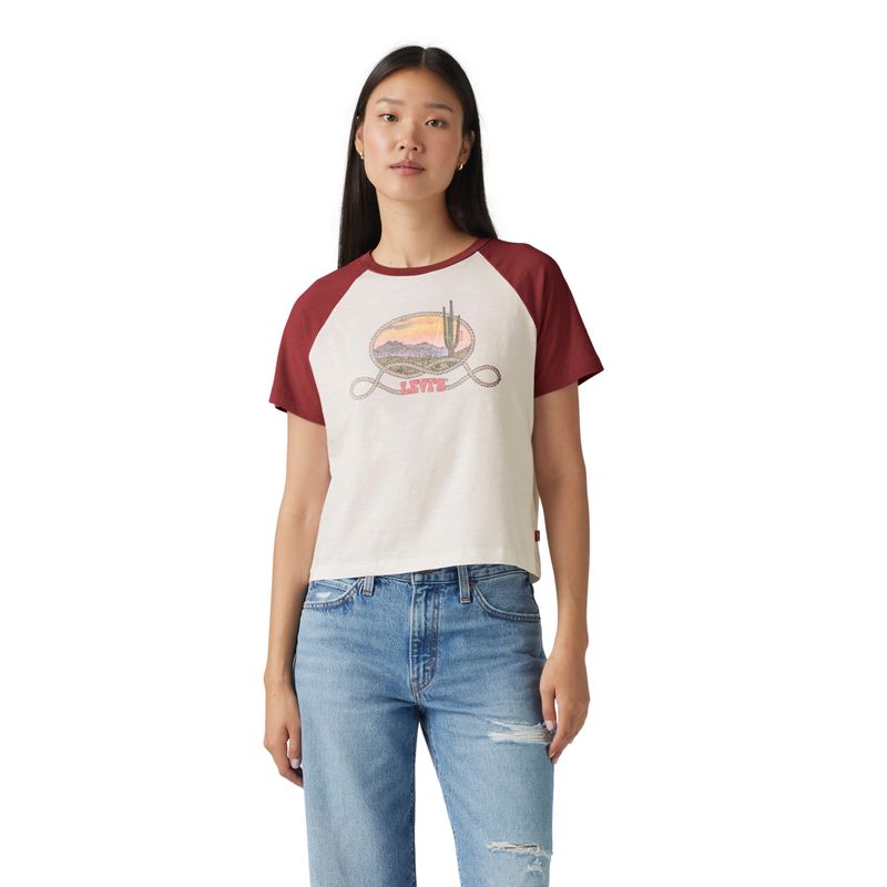 LEVIS - Polera Mujer Graphic Game Day Tee Blanco Levis