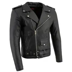MILWAUKEE LEATHER - - Chaqueta de Cuero estilo Ramonera
