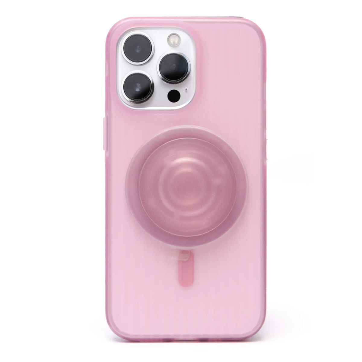 GENERICO - Carcasa Magsafe Ice Cream con Pop Socket Rosa IPH 15