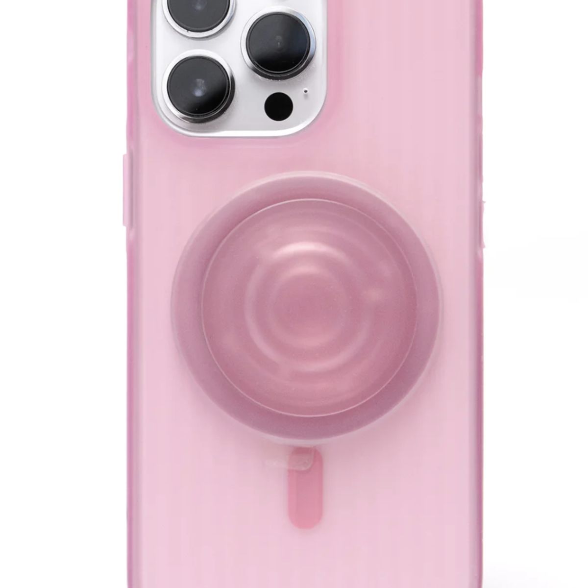 GENERICO - Carcasa Magsafe Ice Cream con Pop Socket Rosa IPH 15 Pro