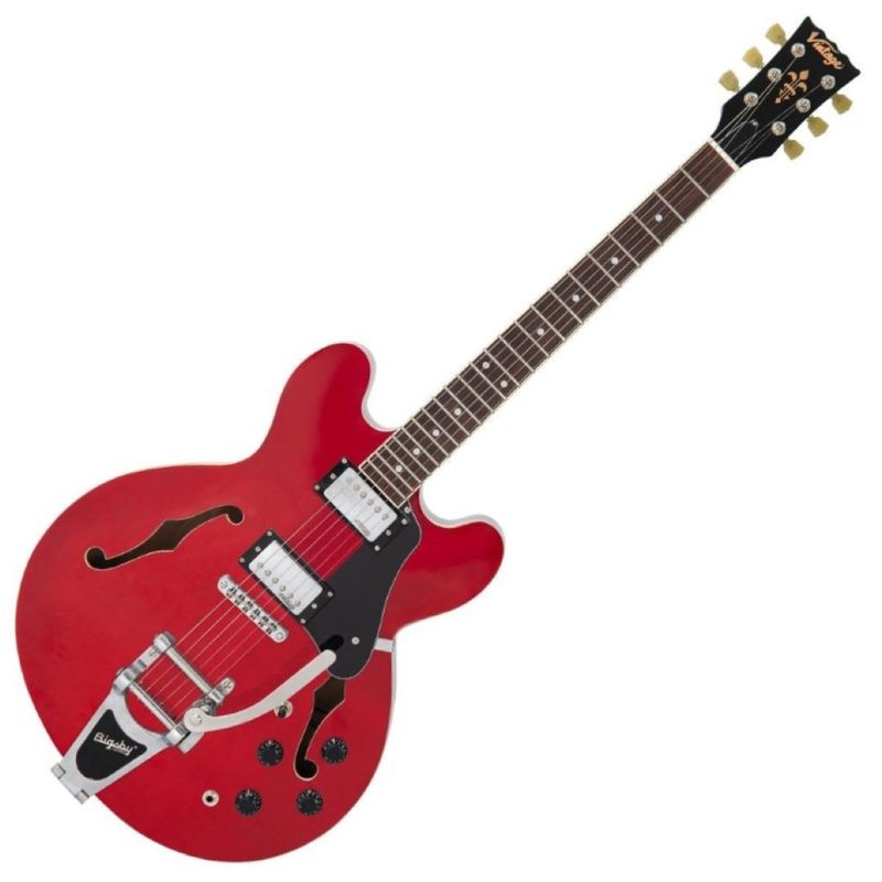 VINTAGE - Guitarra Electrica Semihollow Vintage VSA 500BCR