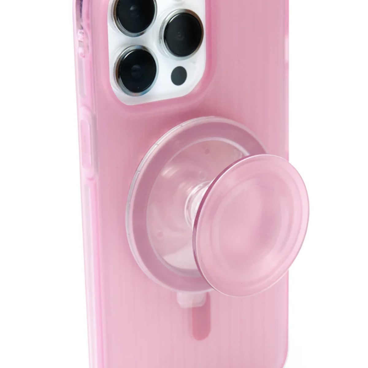 GENERICO - Carcasa Magsafe Ice Cream con Pop Socket Rosa IPH 16 Pro Max