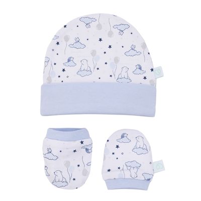 Imagen 2 del producto Set 2 Piezas Baby Gift Gorrito Y Mitones Celeste