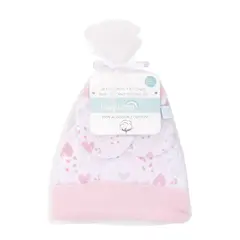 BAMBINO - Set 2 Piezas Baby Gift Gorrito Y Mitones Rosado