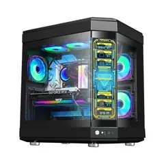 KRONOS - Gabinete Pixar ATX Pantalla Led USB 30 Black