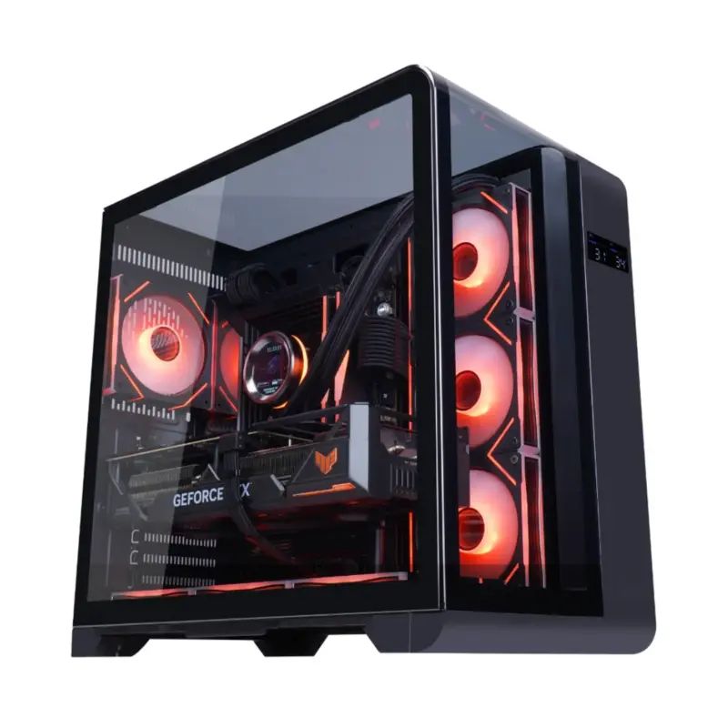 KRONOS - Gabinete Kronos Sky Black RGB ATX, Vidrio Templado, USB 3.0