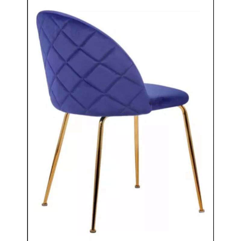 HABITA2 CHILE - Silla de terciopelo elegante living o comedor - Azul
