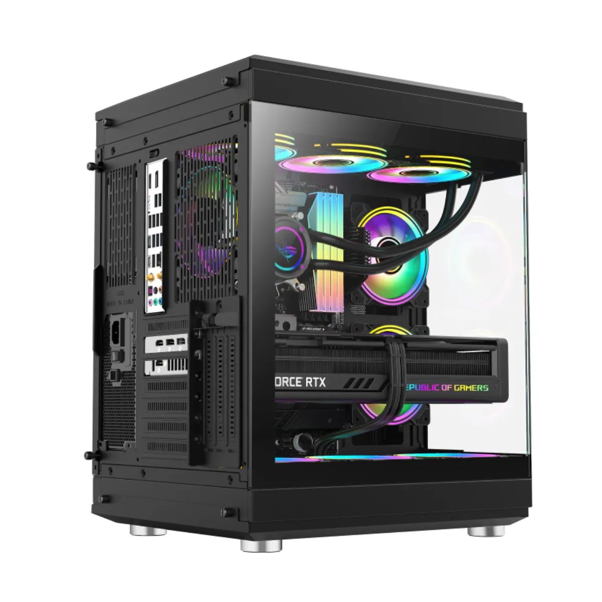 KRONOS - Gabinete Kronos Atlantis ATX Vidrio Templado USB 30 Black