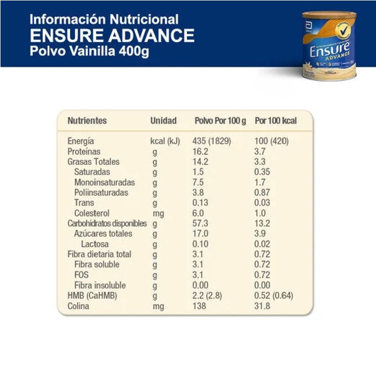 PHARMA - Ensure Advance Vainilla 400g