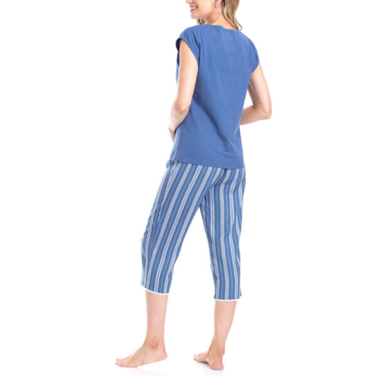 LADY GENNY - Pijama Capri a Rayas Mujer