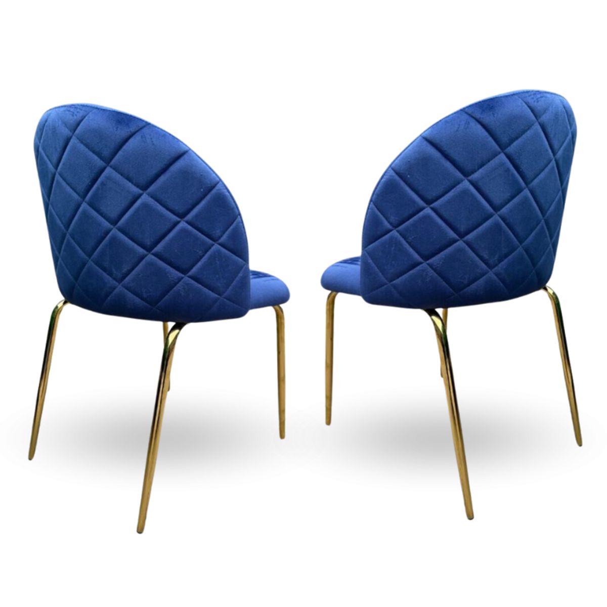 HABITA2 CHILE - Pack 2 Silla de terciopelo elegante living o comedor - Azul