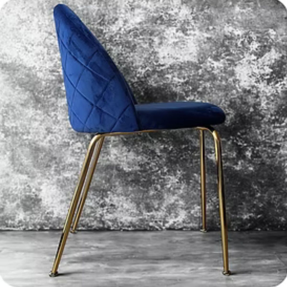 HABITA2 CHILE - Pack 2 Silla de terciopelo elegante living o comedor - Azul