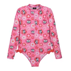 DISNEY - Traje de Baño Niña Entero UV50 MLarga Minnie - Fucsia