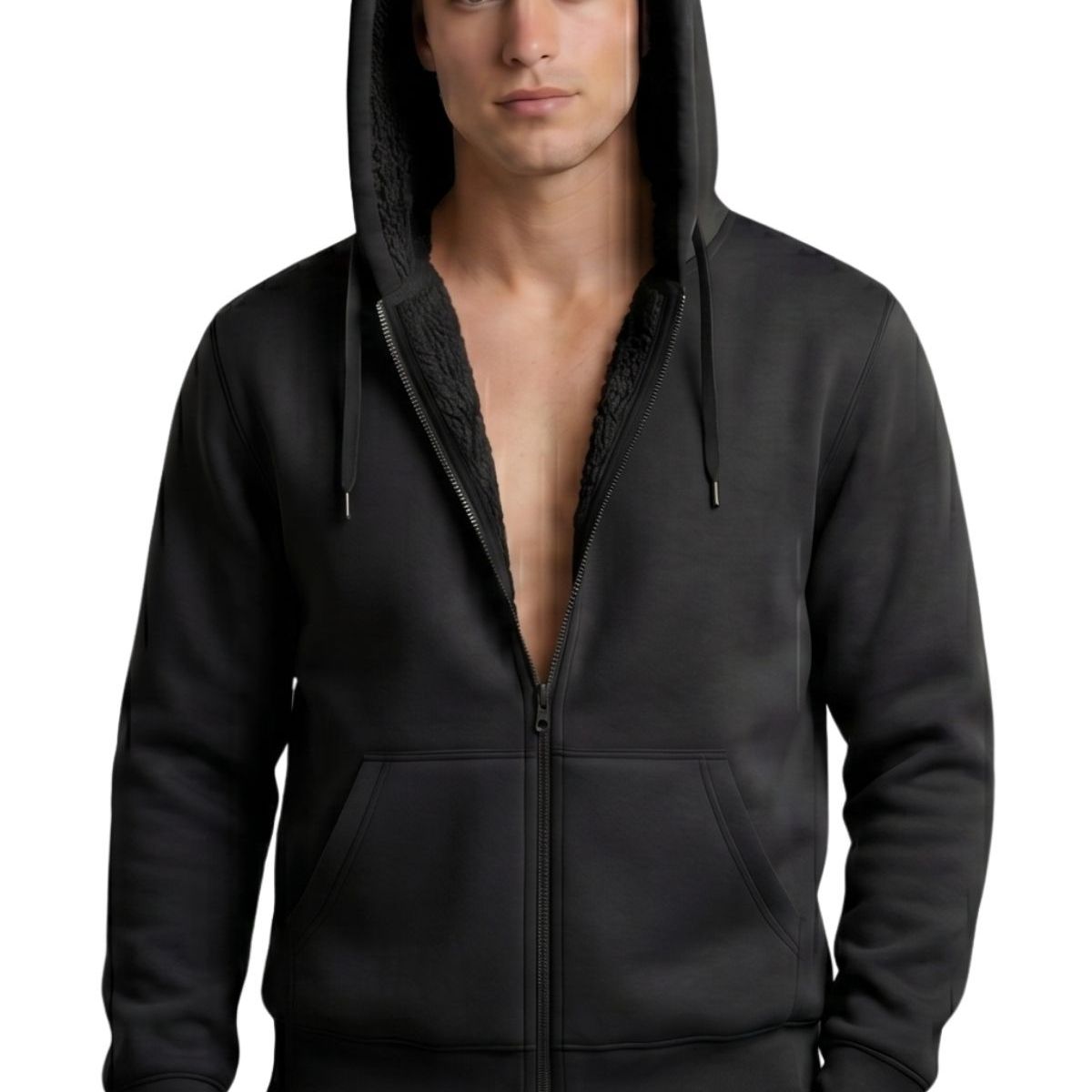 LOOK SHOP - Polerón Canguro Hombre Colores Forro Polar Capucha 807