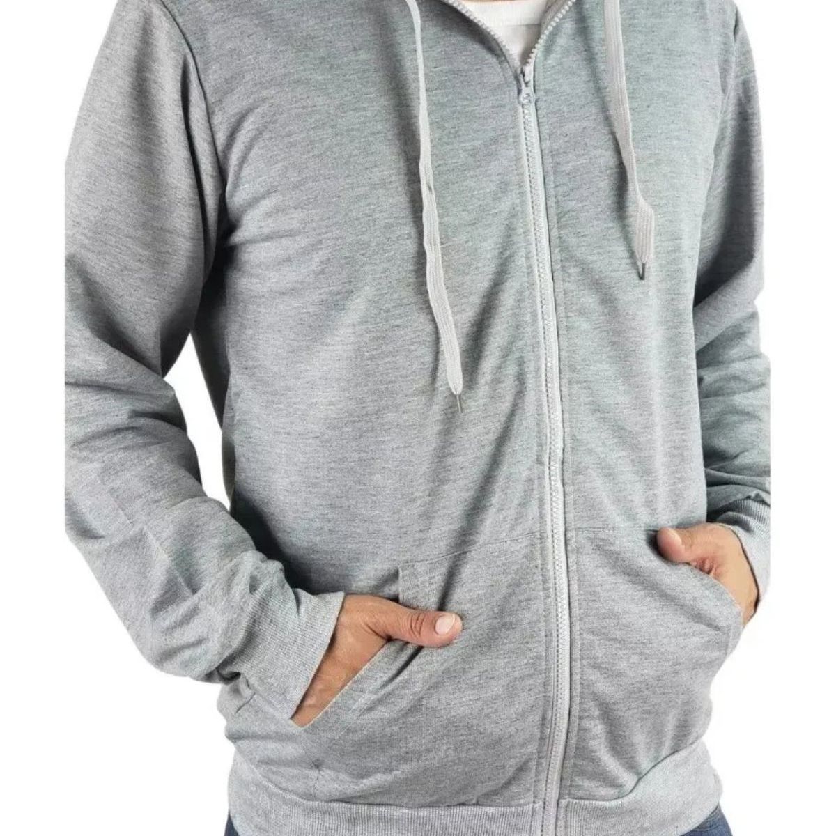 LOOK SHOP - Polerón Canguro Hombre Colores Forro Polar Capucha 807