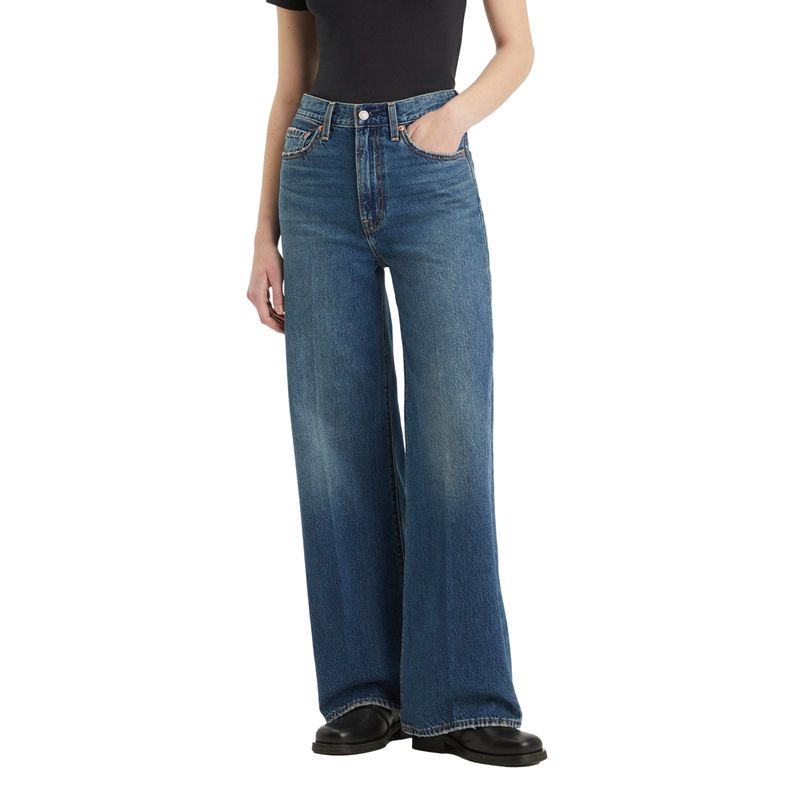 LEVIS - Jeans Mujer Ribcage Wide Leg Azul Levis