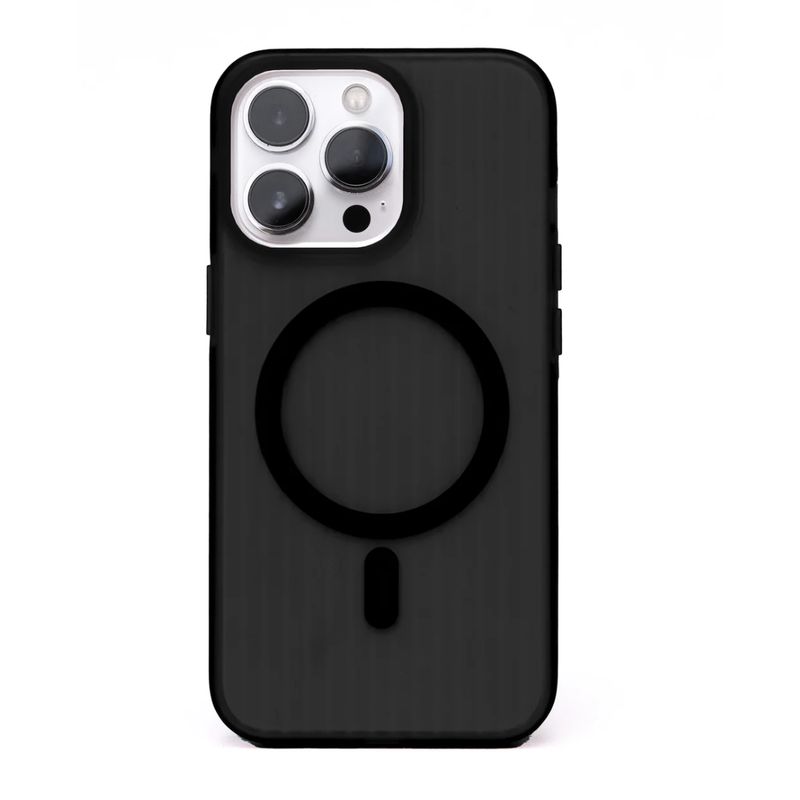 GENERICO - Carcasa Magsafe Ice Cream con Pop Socket Negra IPH 14 Pro Max
