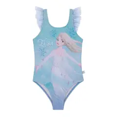 DISNEY - Traje de Baño Niña Entero UV50 Frozen - Celeste