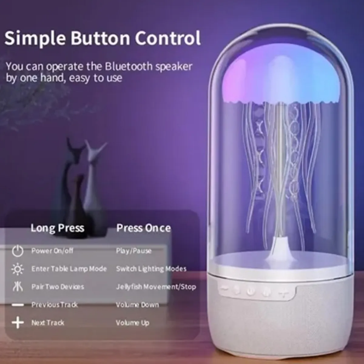 GENERICO - Parlante - lampara  Bluetooth Medusa Con Movimientos Mecánicos y luces