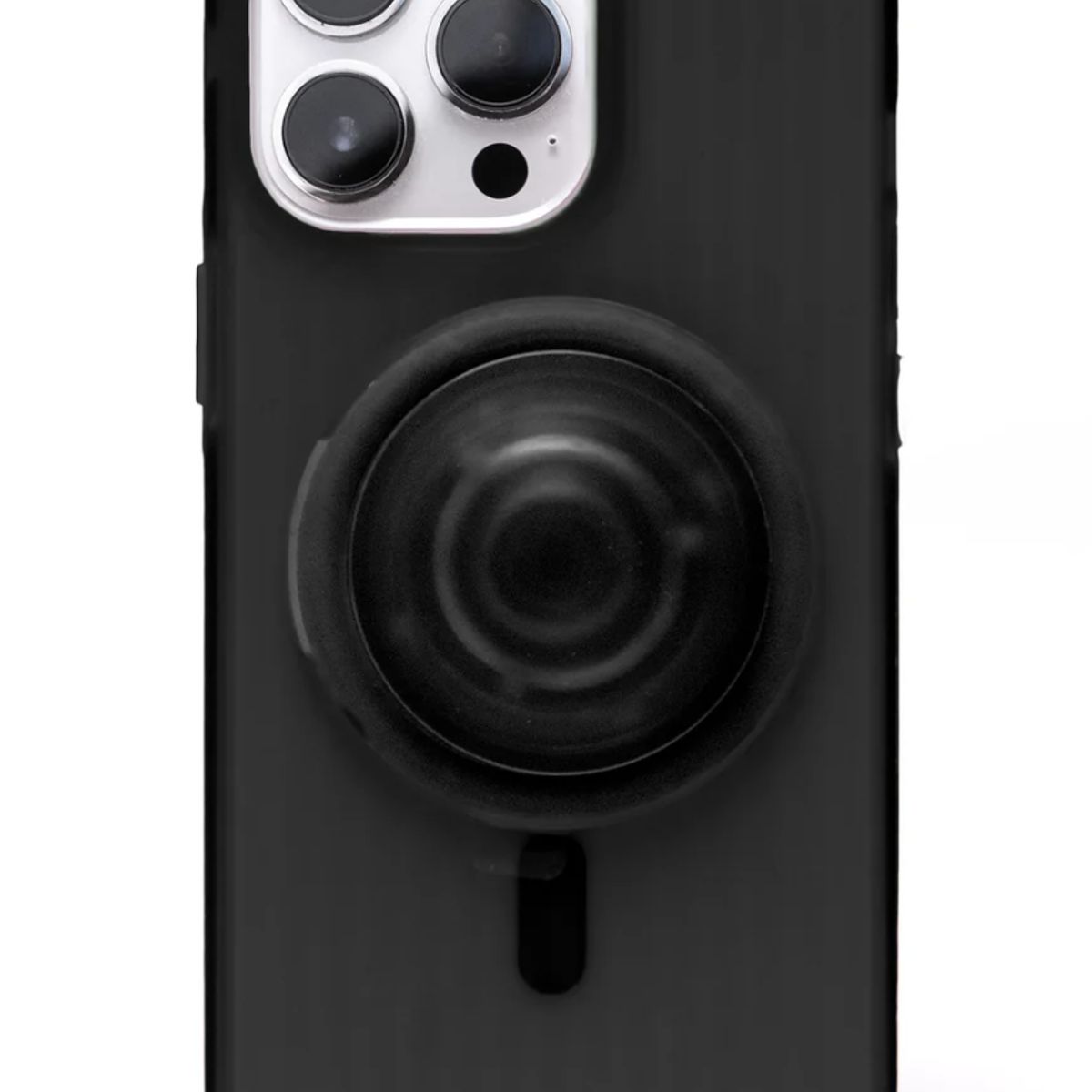 GENERICO - Carcasa Magsafe Ice Cream con Pop Socket Negra IPH 16