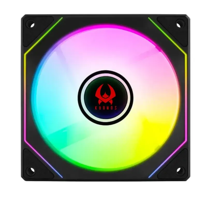 KRONOS - Ventilador Gabinete PC Kronos Eurus ARGB 120mm PWM Black