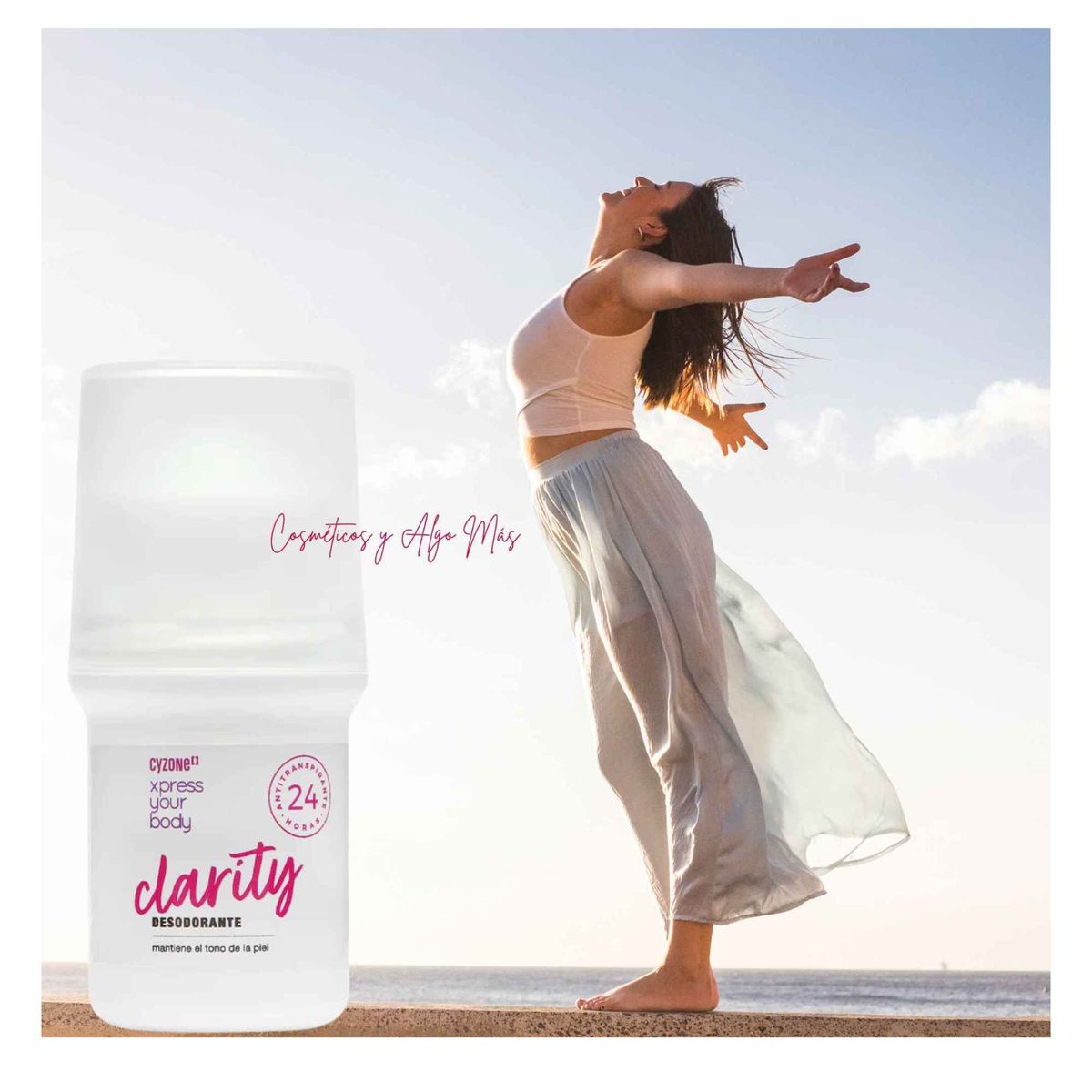 CYZONE - Desodorante roll-on clarity para damas Antitranspirante