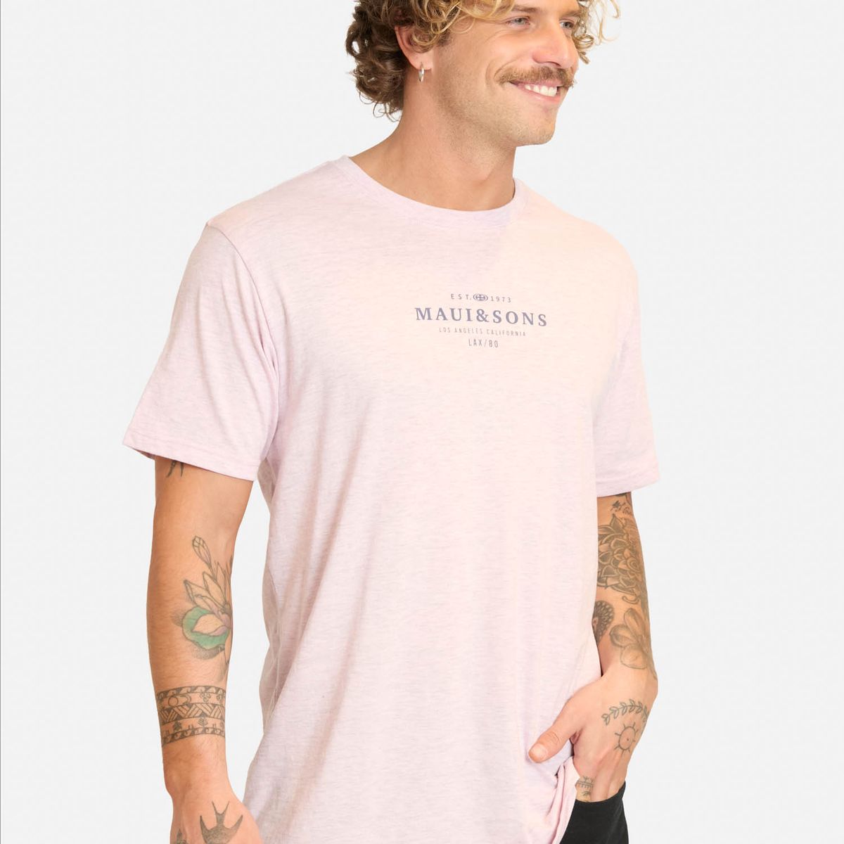 MAUI AND SONS - Polera MC Tivamo Rosado Hombre Maui And Sons - Rosa