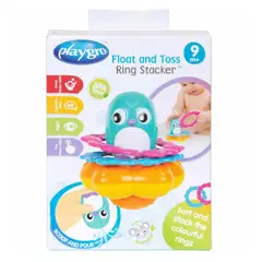 PLAYGRO - Juguete de Baño Pingüino Flotante de Anillos