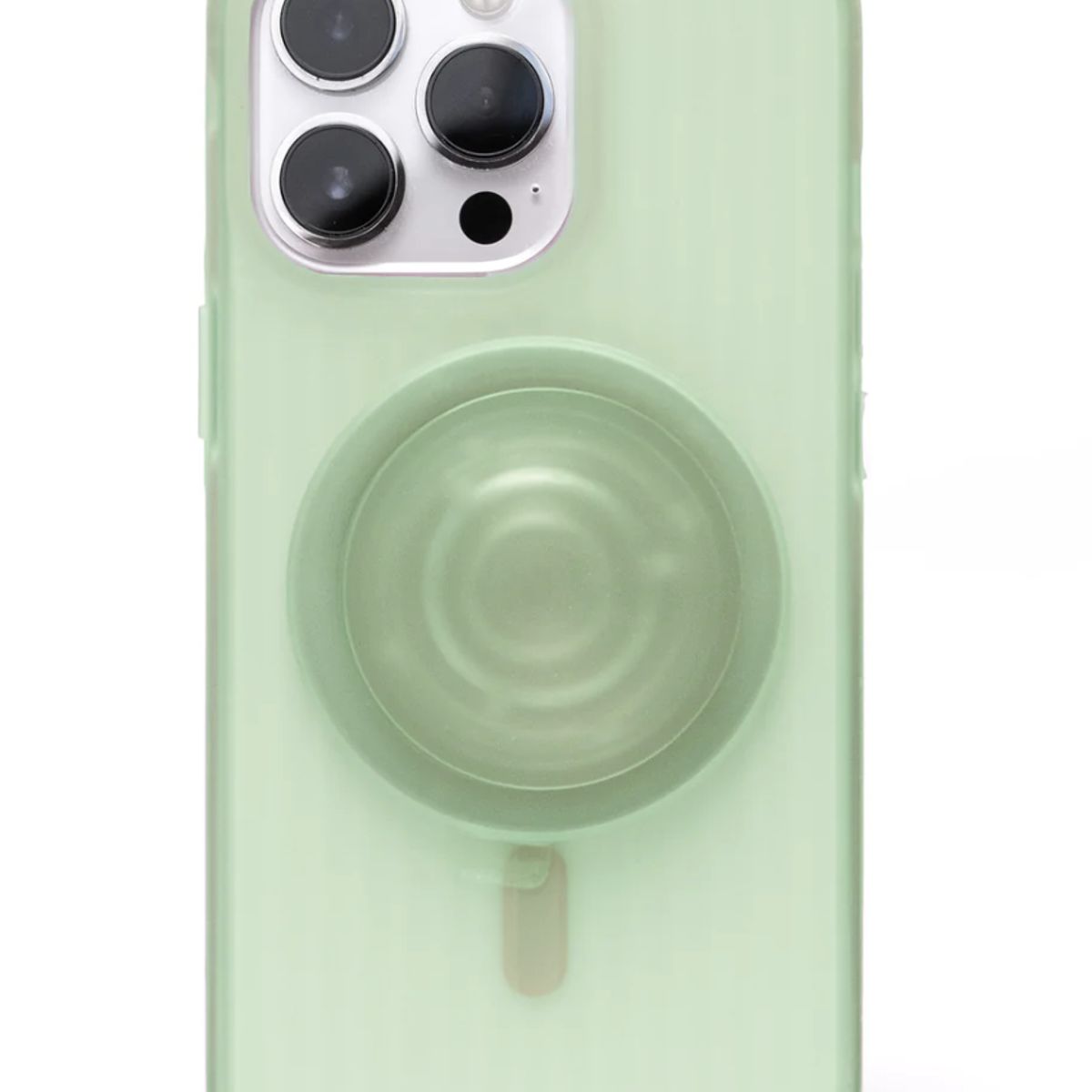 GENERICO - Carcasa Magsafe Ice Cream con Pop Socket Verde IPH 14 Pro