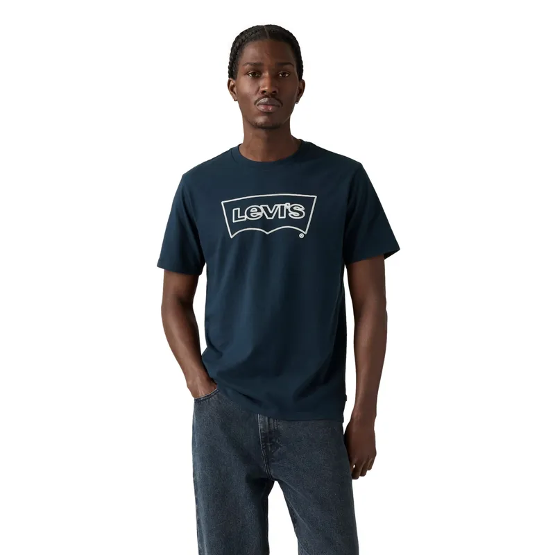 LEVIS - Polera Hombre Graphic Crewneck Tee Azul Levis