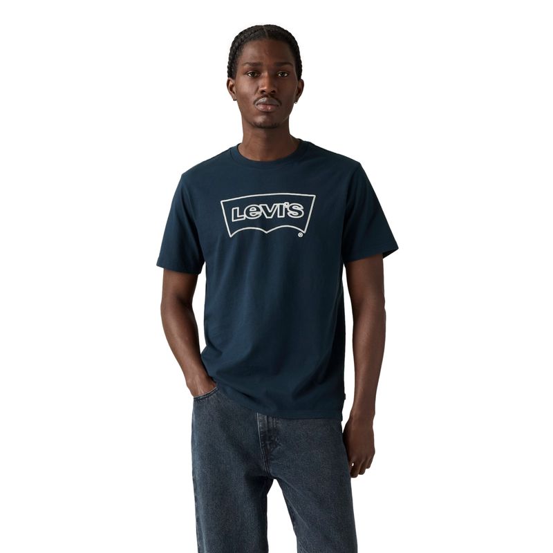 LEVIS - Polera Hombre Graphic Crewneck Tee Azul Levis