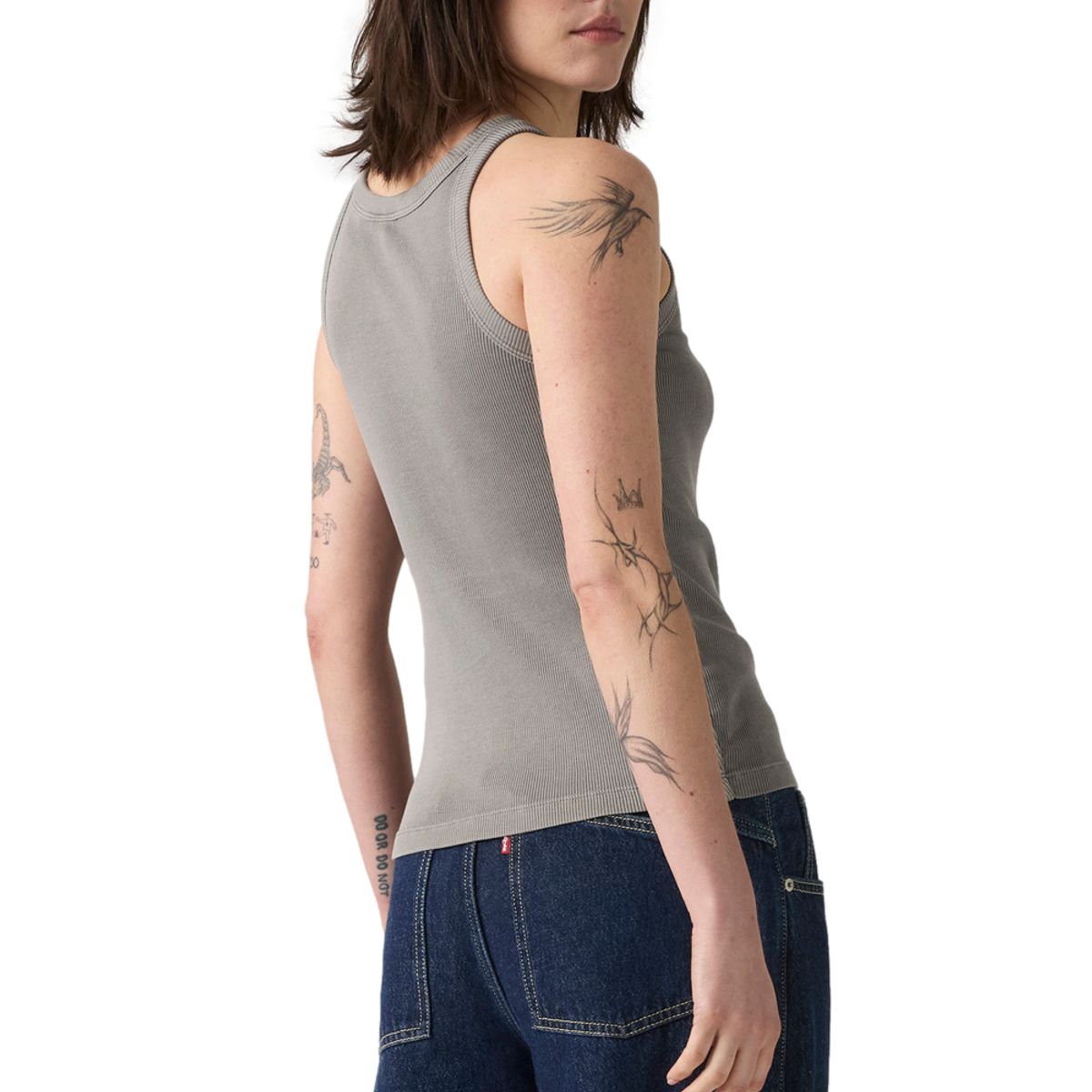 LEVIS - Polera Mujer Essential Racer Tank Gris Levis
