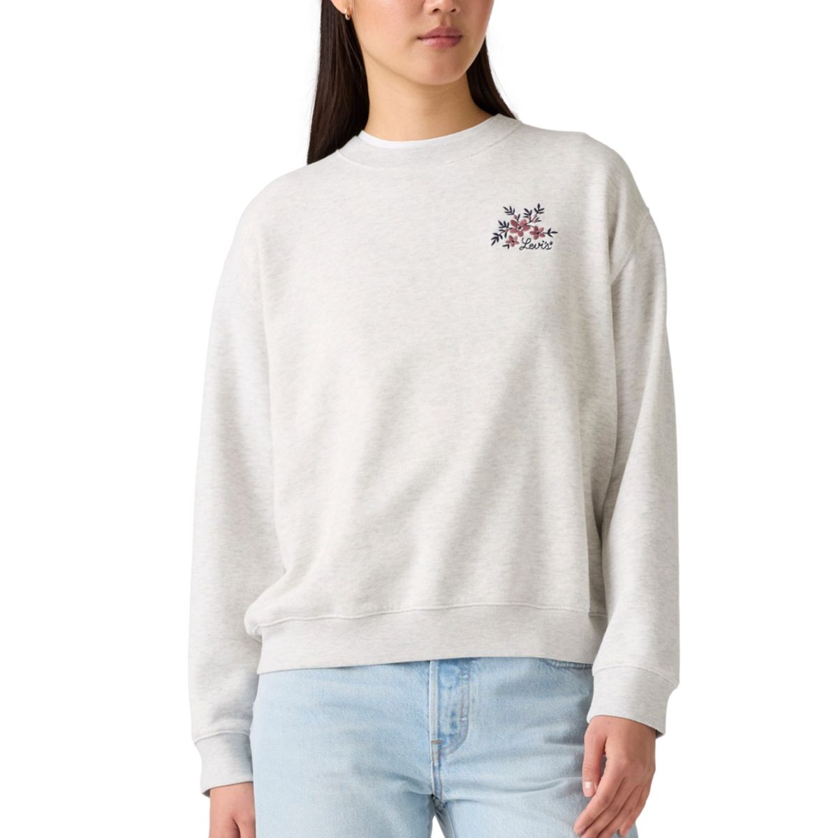 LEVIS - Polerón Mujer Everyday Crew Gris Levis