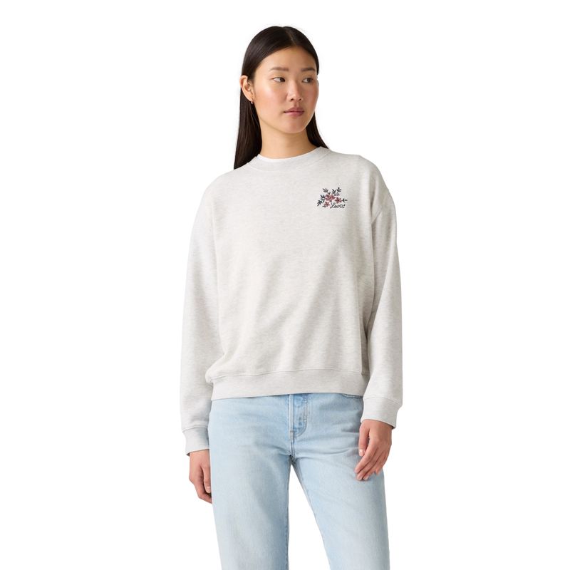LEVIS - Polerón Mujer Everyday Crew Gris Levis