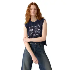 LEVIS - Polera Mujer Boxy Tank Negro