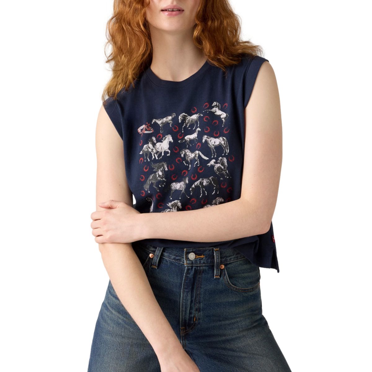 LEVIS - Polera Mujer Boxy Tank Negro Levis