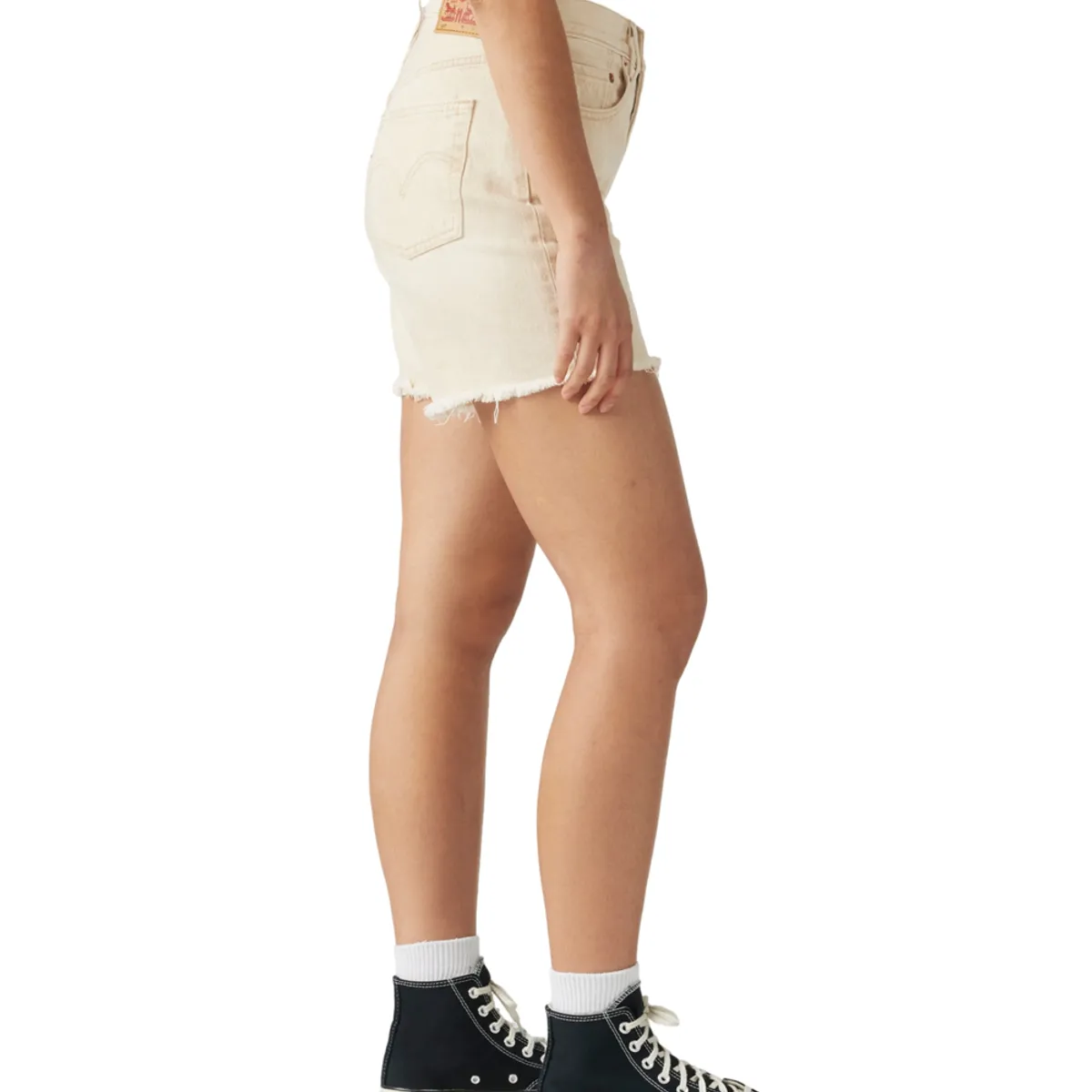 LEVIS - Shorts Mujer 501 Mid Thigh Short Beige Levis