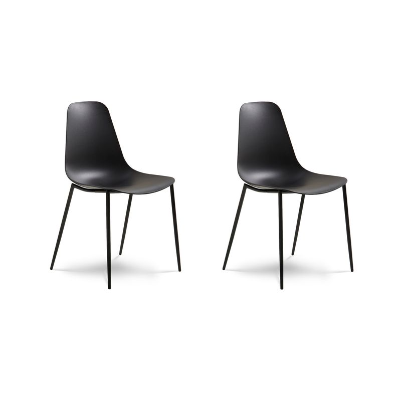 ASIMETRIKA - Set 2 Sillas ALMARAZ - Negro